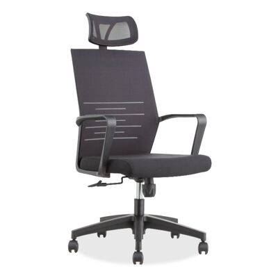 Silla de oficina de malla negra Manager Eban pakoworld