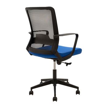 Cage pakoworld chaise de bureau en résille noir-bleu 1