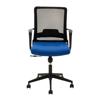 Cage pakoworld chaise de bureau en résille noir-bleu 3