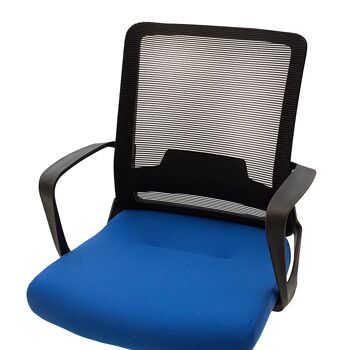 Cage pakoworld chaise de bureau en résille noir-bleu 4
