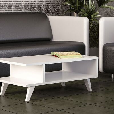 Coffee table PWF-0067 pakoworld in white color 80x45x30cm
