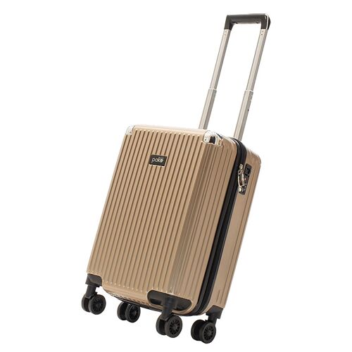 Venezia pakoworld hand luggage with 4 wheels hard ABS champagne 36,5x25x57,5cm