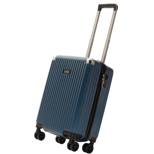 Venezia pakoworld hand luggage with 4 wheels hard ABS blue 36,5x25x57,5cm