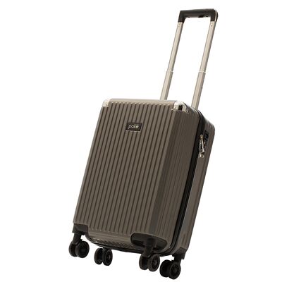 Venezia pakoworld hand luggage with 4 wheels hard ABS silver 36,5x25x57,5cm