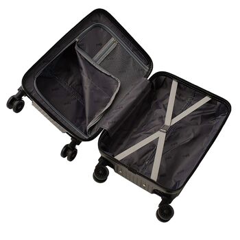 Venezia pakoworld bagage à main avec 4 roues ABS dur argent 36,5x25x57,5cm 4