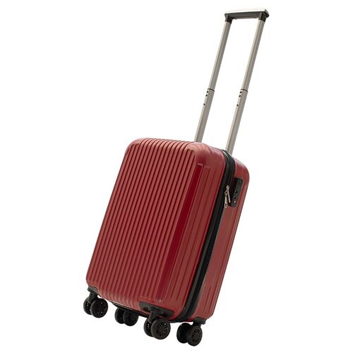 Lido pakoworld hand luggage with 4 wheels hard ABS red 35x23x56cm