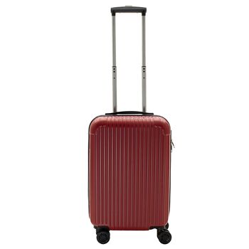 Lido pakoworld bagage à main avec 4 roues ABS dur rouge 35x23x56cm 2