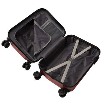 Lido pakoworld bagage à main avec 4 roues ABS dur rouge 35x23x56cm 4