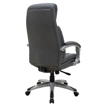 Chaise de bureau de direction Imperial pakoworld avec PU de couleur grise 1