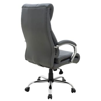 Chaise de bureau de direction Hilton pakoworld avec PU de couleur grise 1
