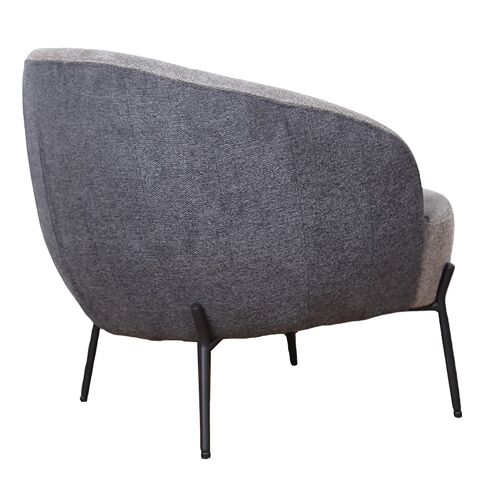 Frans pakoworld armchair with fabric in grey-dark grey color 68x65,5x66cm