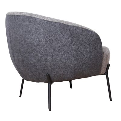 Sillón frans pakoworld con tejido en color gris-gris oscuro 68x65,5x66cm