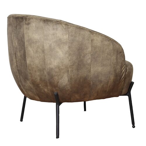 Frans pakoworld armchair with fabric in olive green color 68x65,5x66cm