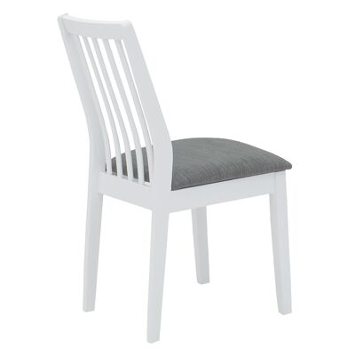Peak chair pakoworld wood white - dark gray fabric