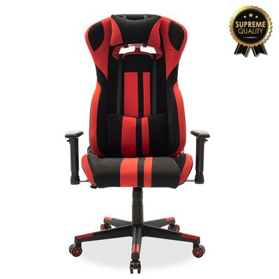 Manager office chair Bottas-Gaming SUPREME QUALITY with pu black-red & polycarbonate frame