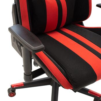 Chaise de bureau de direction Bottas-Gaming QUALITÉ SUPRÊME avec structure en PU noir-rouge et polycarbonate 9