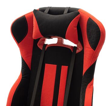 Chaise de bureau de direction Bottas-Gaming QUALITÉ SUPRÊME avec structure en PU noir-rouge et polycarbonate 10