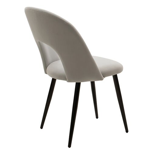 Jonah pakoworld velvet chair gray-black leg