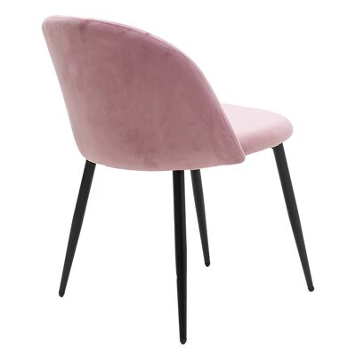 Melodi pakoworld velvet chair pink-leg black.