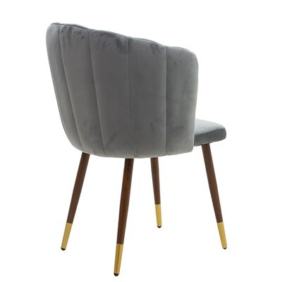 Esme pakoworld velvet chair gray-walnut gold leg