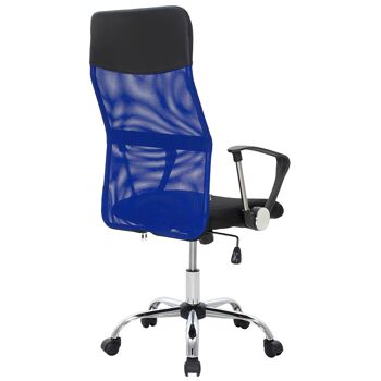 Chaise de bureau manager Joel pakoworld tissu résille noir-bleu 1