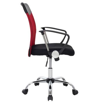 Rina pakoworld chaise de bureau tissu résille noir-rouge 3