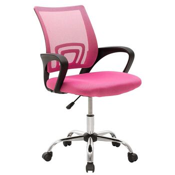 Berto pakoworld chaise de bureau tissu résille noir-rouge 8