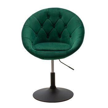 Fauteuil de levage Ivy pakoworld avec velours de couleur vert foncé-noir 68x56x82-94cm 4