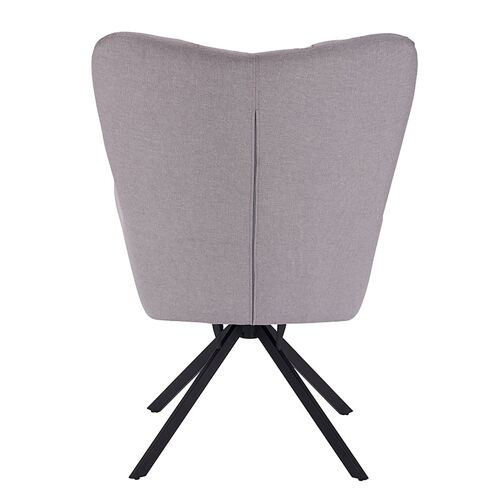 Randy pakoworld armchair with fabric in grey color 67x72x88cm