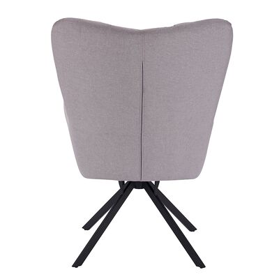 Randy pakoworld poltrona con tessuto in colore grigio 67x72x88cm