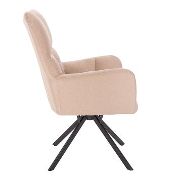 Fauteuil Randy pakoworld avec tissu de couleur beige 67x72x88cm 2