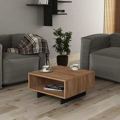 Coffee Table Hola pakoworld in oak - antracite color 60x60x32cm