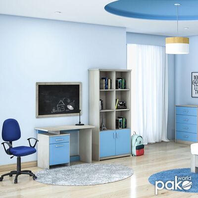 Libreria per bambini Looney pakoworld in colore blu castillo 80,5x36,5x183,5