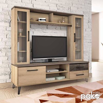 Mueble de TV bruno pakoworld vizconde - color toro 182x40x160cm