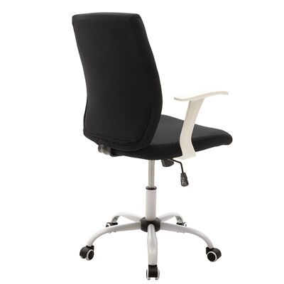 Labor office armchair Memory pakoworld metal with fabric black-white colour