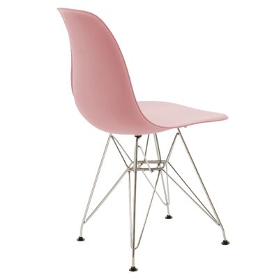 Chair Adelle pakoworld PP pink-inox leg