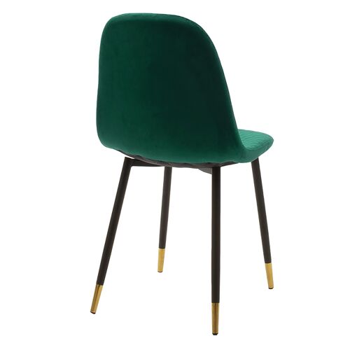 Sila pakoworld velvet chair green-legs black-gold