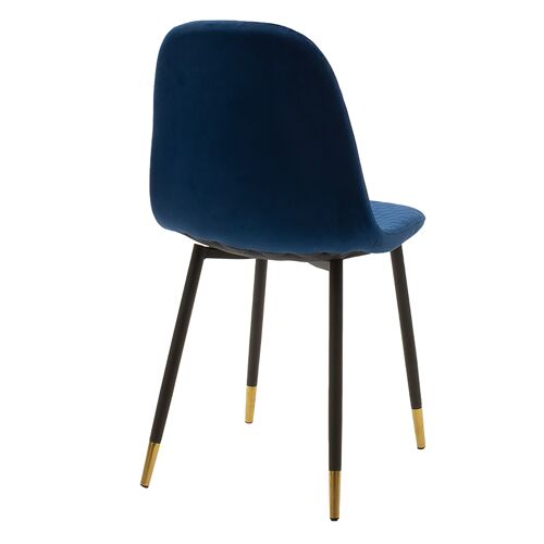 Sila pakoworld velvet chair blue-legs black-gold