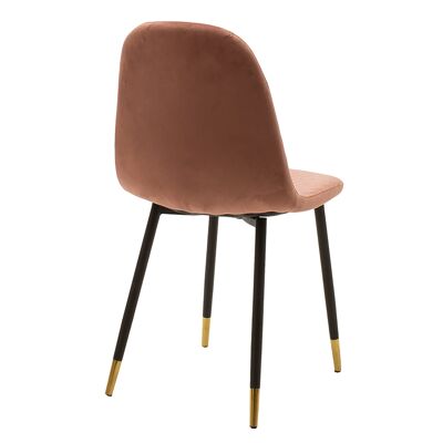 Sila pakoworld chaise velours pourri pomme-jambes noir-doré