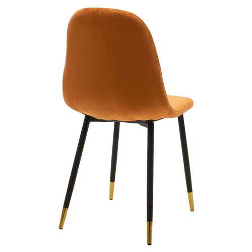 Sila pakoworld velvet tile chair-legs black-gold