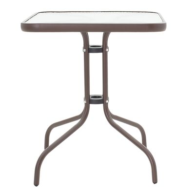 Watson pakoworld mesa de jardín metal café-vidrio 60x60x70cm