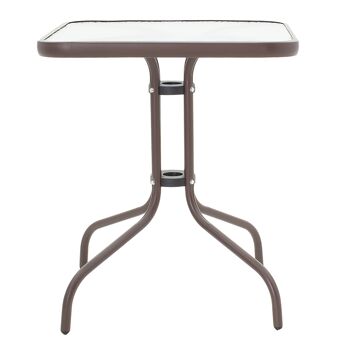 Watson pakoworld table de jardin métal café-verre 60x60x70cm 1