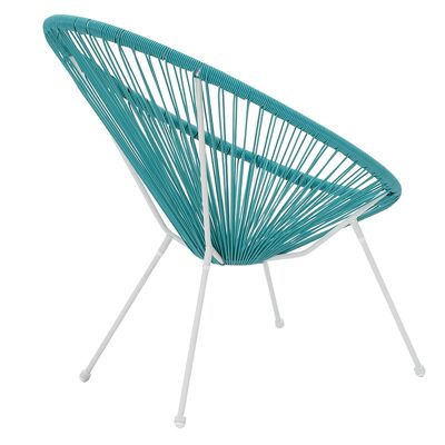 Garden chair Acapulco pakoworld metal white-pe in blue color