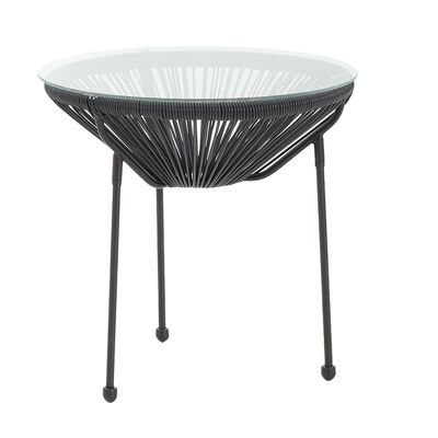 Garden table Acapulco pakoworld metal-pe black D50x50cm