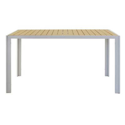 Tessa pakoworld mesa de jardín blanco-metal natural 140x80x75cm