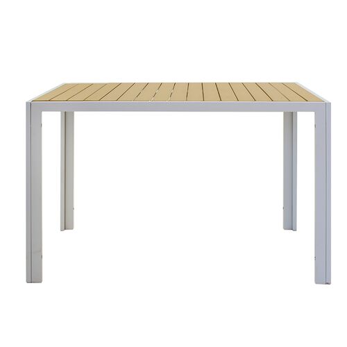 Tessa pakoworld garden table white-natural metal 120x80x75cm