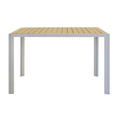 Tessa pakoworld mesa de jardín blanco-metal natural 120x80x75cm