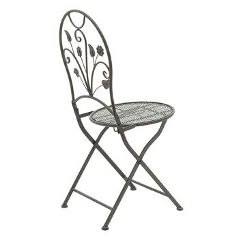 Salle à manger de jardin Abriel pakoworld set 3pcs métal antique anthracite 2