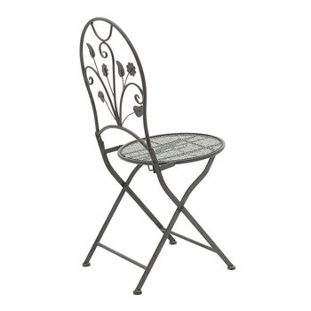 Salle à manger de jardin Abriel pakoworld set 3pcs métal antique anthracite 4