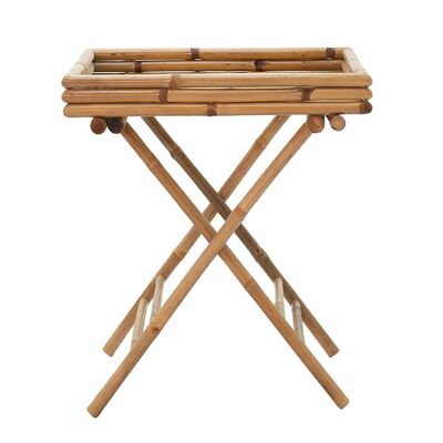 Valens pakoworld tavolo pieghevole in bambù naturale 63x43x74cm
